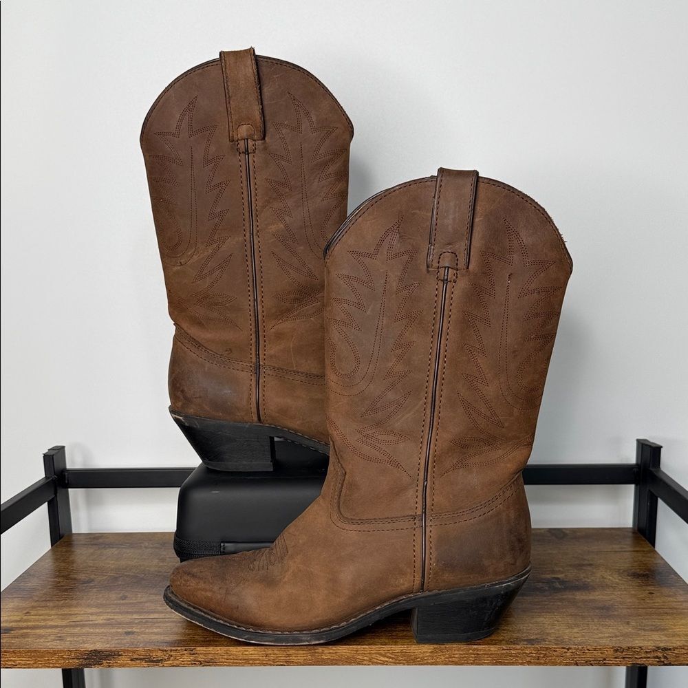 Durango Women's 11" Western Tan Cowboy Boots Size 8W